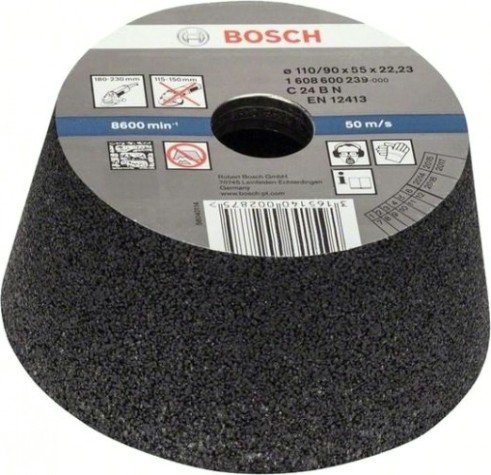 Чашка конусная шлифовальная по камню BOSCH 110х90х55 М14; P 16 [1608600239]