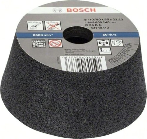 Чашка конусная шлифовальная по камню BOSCH 110х90х55 М14; P 36 [1608600240]