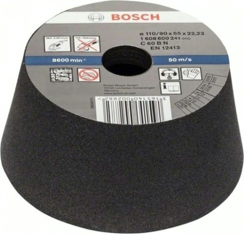 Чашка конусная шлифовальная по камню BOSCH 110х90х55 М14; P 60 [1608600241]