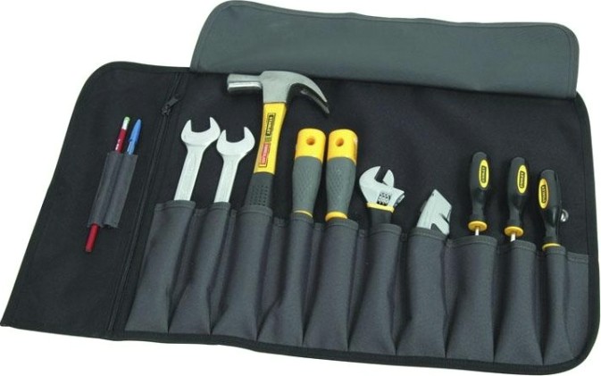 Чехол-скрутка STANLEY 12 POCKET TOOL ROLL GREY BLACK 1-93-601 [1-93-601]