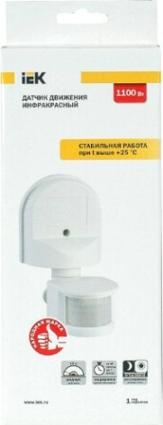 Датчик движения IEK ДД 008 180° IP44 белый [LDD10-008-1100-001]
