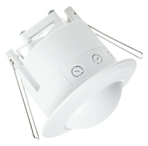 Датчик движения точечный REXANT 11-9219 микроволновый ДДТМ 01, 360°,1200Вт, 3-200Лк, 1-8м