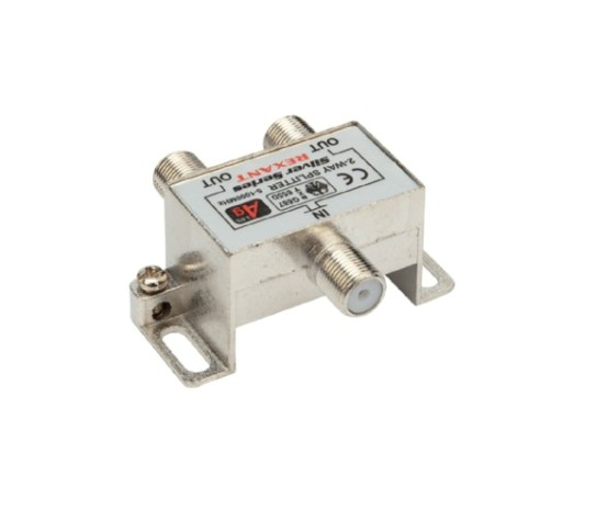 Делитель антенный REXANT 06-0045-B (2 TV) + (штекер F, 3 шт) 5-1000 МГц, F-тип металл