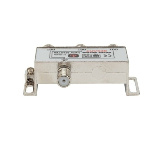 Делитель антенный REXANT 06-0046-C (3 TV) + (штекер F, 4 шт) 5-1000 МГц, F-тип металл