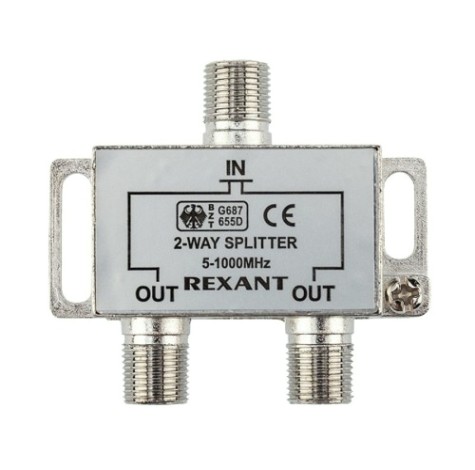 Делитель REXANT 05-6001 ТВх2 под F-разъем, 5-1000МГц
