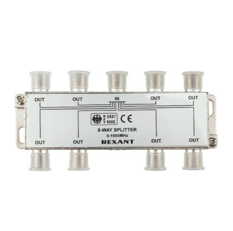 Делитель REXANT 05-6005 ТВх8 под F-разъем, 5-1000МГц
