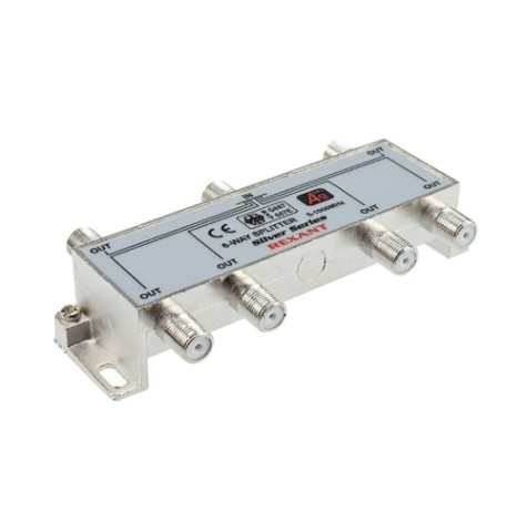 Делитель REXANT 05-6104 ТВх6 под F-разъем, 5-1000МГц, Silver