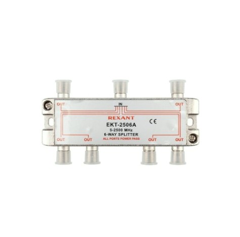 Делитель REXANT 05-6204 ТВх6 под F-разъем, 5-2500МГц СПУТНИК