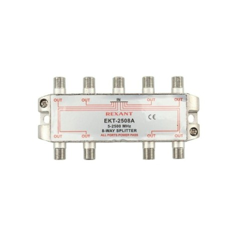 Делитель REXANT 05-6205 ТВх8 под F-разъем, 5-2500МГц СПУТНИК
