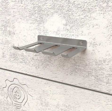 Держатель EMBODIMENT EMB-BARH-WS-N для хранения шампуров, настенный, из нерж.стали Держатель EMBODIMENT EMB-BARH-WS-N для хранения шампуров, настенный, из нерж.стали