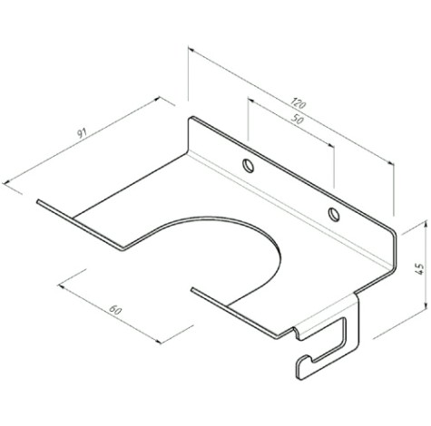 Держатель EMBODIMENT EMB-FUNH-W-W для фена с креплением для сетевого кабеля, белый