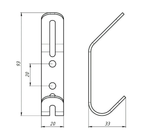 Держатель EMBODIMENT EMB-HOOK-W-B для хранения одежды, настенный, черный Держатель EMBODIMENT EMB-HOOK-W-B для хранения одежды, настенный, черный