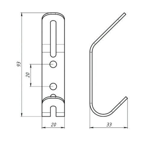 Держатель EMBODIMENT EMB-HOOK-W-W для хранения одежды, настенный, белый Держатель EMBODIMENT EMB-HOOK-W-W для хранения одежды, настенный, белый