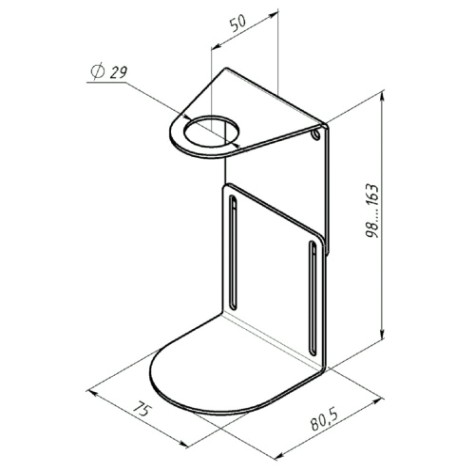 Держатель EMBODIMENT EMB-SOAP-WVP1-B дозатора для жидкого мыла и шампуней, настенный