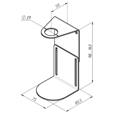 Держатель EMBODIMENT EMB-SOAP-WVP1-W дозатора для жидкого мыла и шампуней, настенный
