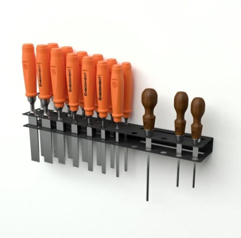 Держатель EMBODIMENT EMB-STAM-W-B для хранения стамесок, настенный, черный Держатель EMBODIMENT EMB-STAM-W-B для хранения стамесок, настенный, черный