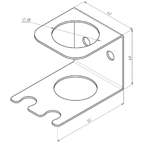 Держатель EMBODIMENT EMB-TBORLB-W-B для электрических зубных щеток и насадок, черный