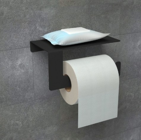 Держатель EMBODIMENT EMB-TP-B для туалетной бумаги, с полкой хранения, черный Держатель EMBODIMENT EMB-TP-B для туалетной бумаги, с полкой хранения, черный