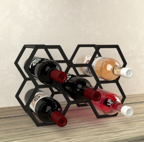 Держатель EMBODIMENT EMB-WINE-S-B для бутылок, 5 сот для хранения, черный Держатель EMBODIMENT EMB-WINE-S-B для бутылок, 5 сот для хранения, черный