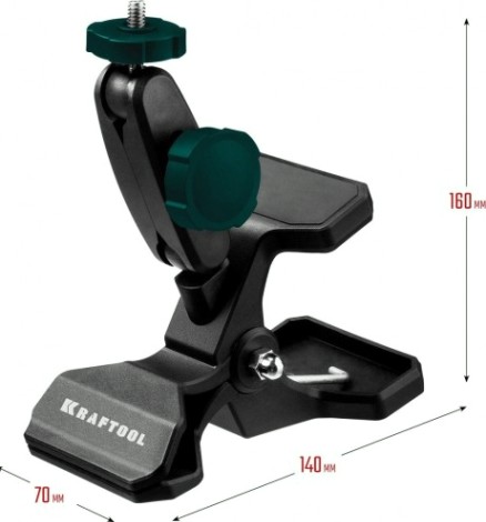 Держатель KRAFTOOL MM2 универсальный шарнирный, клипса [34704]