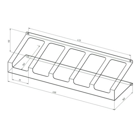 Держатель настенный EMBODIMENT EMB-WOCAN-S-B для хранения моторных масел, черный