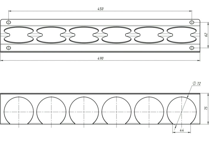 Держатель-органайзер EMBODIMENT EMB-WOP-LD-B для баллончиков, настенный, черный Держатель-органайзер EMBODIMENT EMB-WOP-LD-B для баллончиков, настенный, черный