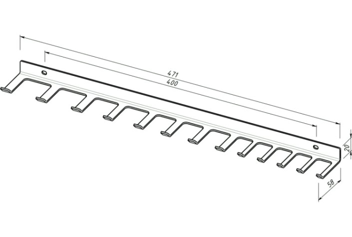 Держатель-органайзер EMBODIMENT EMB-WOW-WL-B для гаечных ключей, настенный, черный Держатель-органайзер EMBODIMENT EMB-WOW-WL-B для гаечных ключей, настенный, черный