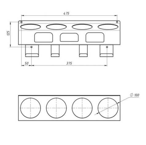 Держатель-органайзер REXANT 38-0654 для покрасочных работ, настенный, черный Держатель-органайзер REXANT 38-0654 для покрасочных работ, настенный, черный