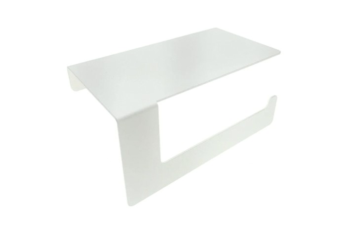 Держатель REXANT 38-0636 для туалетной бумаги с полкой хранения, белый