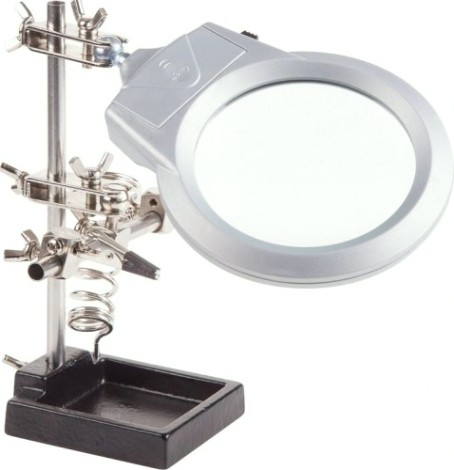 Держатель REXANT "Третья рука" с лупой х2.5 12-0253 [12-0253]