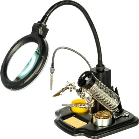 Держатель REXANT "Третья рука" с лупой х3 12-0258 [12-0258]