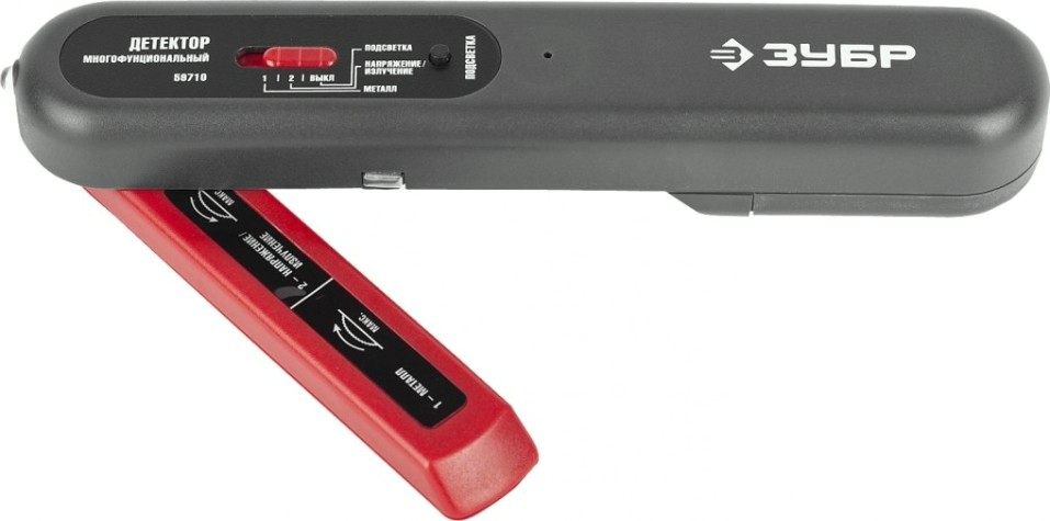 Детектор металла ЗУБР многофункциональный (до 50мм), провода под напряжением(70-600в) [59710]