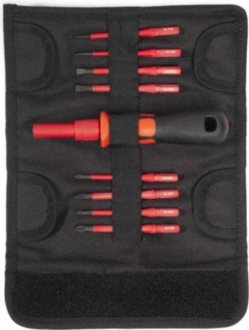 Диэлектрическая отвертка с набором бит КВТ 9 предметов [78280]