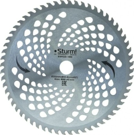 Диск кустореза Sturm BT8952D-1000 255ммx25 4x60 с твердосплавными напайками