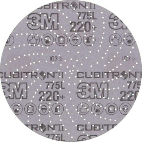 Диск на сетчатой основе 3M Cubitron II Hookit 775L 220+, 150 мм, КлинСэндинг, № 86 (уп.5шт) [7100064271]
