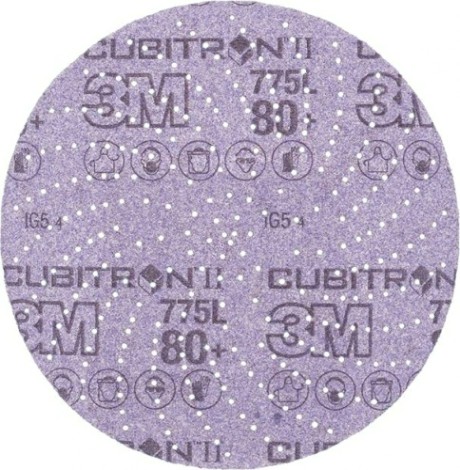 Диск на сетчатой основе 3M Cubitron II Hookit 775L 80+, 150 мм, КлинСэндинг, № 868 (уп.5шт) [7100045072]