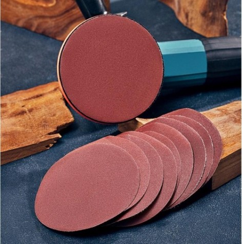 Диск на велюровой основе REXANT P240 на липучке, без отверстий, 125 мм, 10 шт. [91-1151]