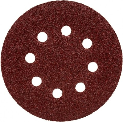 Диск на велюровой основе Sturm 9010-1258-060 "под липучку", d125мм, p60, 8 отв., 5 штук.