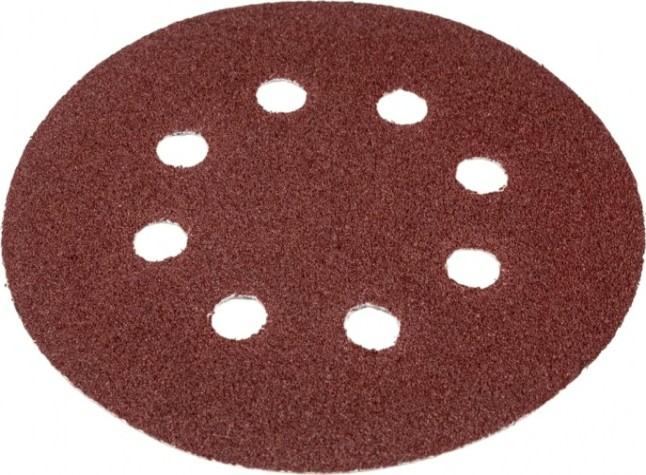 Диск на велюровой основе Sturm 9010-1258-100 "под липучку", d125мм, p100, 8 отв., 5 штук.