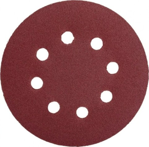 Диск на велюровой основе Sturm 9010-1258-150 "под липучку", d125мм, p150, 8 отв., 5 штук.