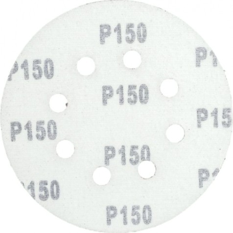 Диск на велюровой основе Sturm 9010-1258-150 "под липучку", d125мм, p150, 8 отв., 5 штук.