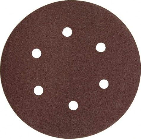 Диск на велюровой основе ЗУБР МАСТЕР 6 отверстий, р180, 150мм, 5 шт [35566-150-180]