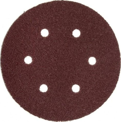 Диск на велюровой основе ЗУБР МАСТЕР 6 отверстий, р80, 150мм, 5 шт [35566-150-080]