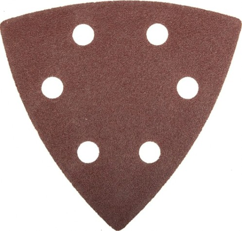 Диск на велюровой основе ЗУБР Мастер треугольник 6 отверстий, р100, 93х93х93мм, 5шт. [35583-100]