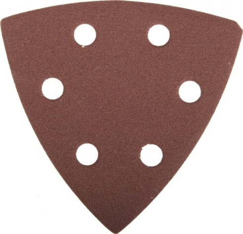 Диск на велюровой основе ЗУБР Мастер треугольник 6 отверстий, р320, 93х93х93мм, 5шт. [35583-320]