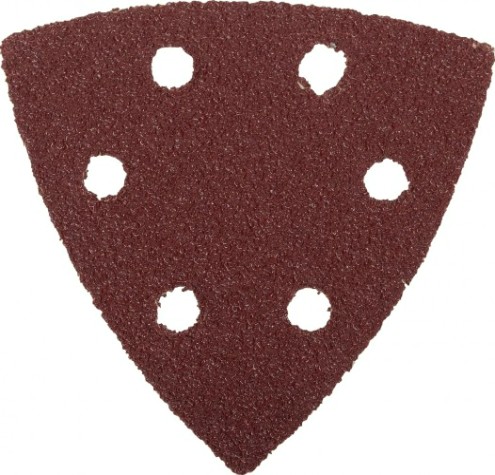Диск на велюровой основе ЗУБР Мастер треугольник 6 отверстий, р40, 93х93х93мм, 5шт. [35583-040]
