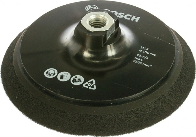Диск опорный для УШМ BOSCH 150 мм М14 липучка PRO [2608612027]