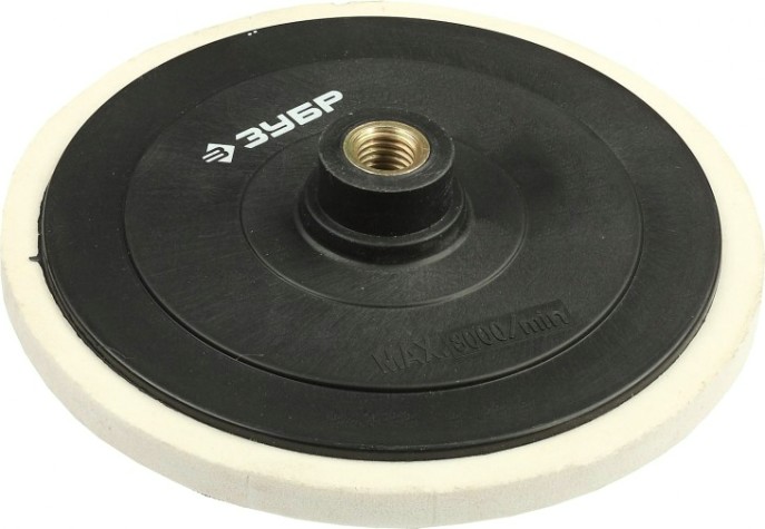 Диск опорный ЗУБР МАСТЕР 180 мм пластиковый для полировальной машины на липучке [35785]