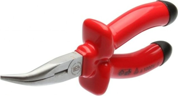 Длинногубцы диэлектрические изогнутые КВТ серия "ЭКСПЕРТ" 160 мм [70357]