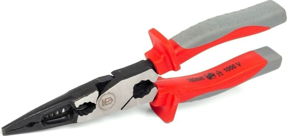 Длинногубцы диэлектрические КВТ Стандарт 200 мм многофункциональные [87298]